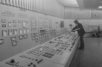 Schaltzentrale, Wasserkraftwerk, 1975. SW-Foto © Kurt Schwarz. :: Industriesalon Schöneweide :: museum-digital:berlin