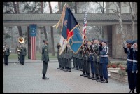 Fotografie: Antrittsbesuch von Major General Robert Corbett, britischer Stadtkommandant, in den Lucius D. Clay Headquarters in Berlin-Dahlem