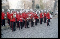 Fotografie: Verabschiedung von Major General Bernard Gordon Lennox, britischer Stadtkommandant, in der Alliierten Kommandantur in Berlin-Dahlem