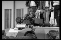 S/w-Fotografie: Tag der offenen Tür auf der Tempelhof Air Base in Berlin-Tempelhof