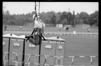 S/w-Fotografie: Tag der offenen Tür auf der Tempelhof Air Base in Berlin-Tempelhof