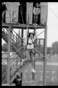 S/w-Fotografie: Tag der offenen Tür auf der Tempelhof Air Base in Berlin-Tempelhof