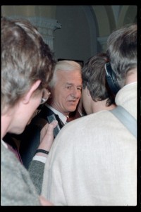Fotografie: Besuch von Bundespräsident Richard von Weizsäcker beim 6941st Guard Battalion in Berlin-Lichterfelde