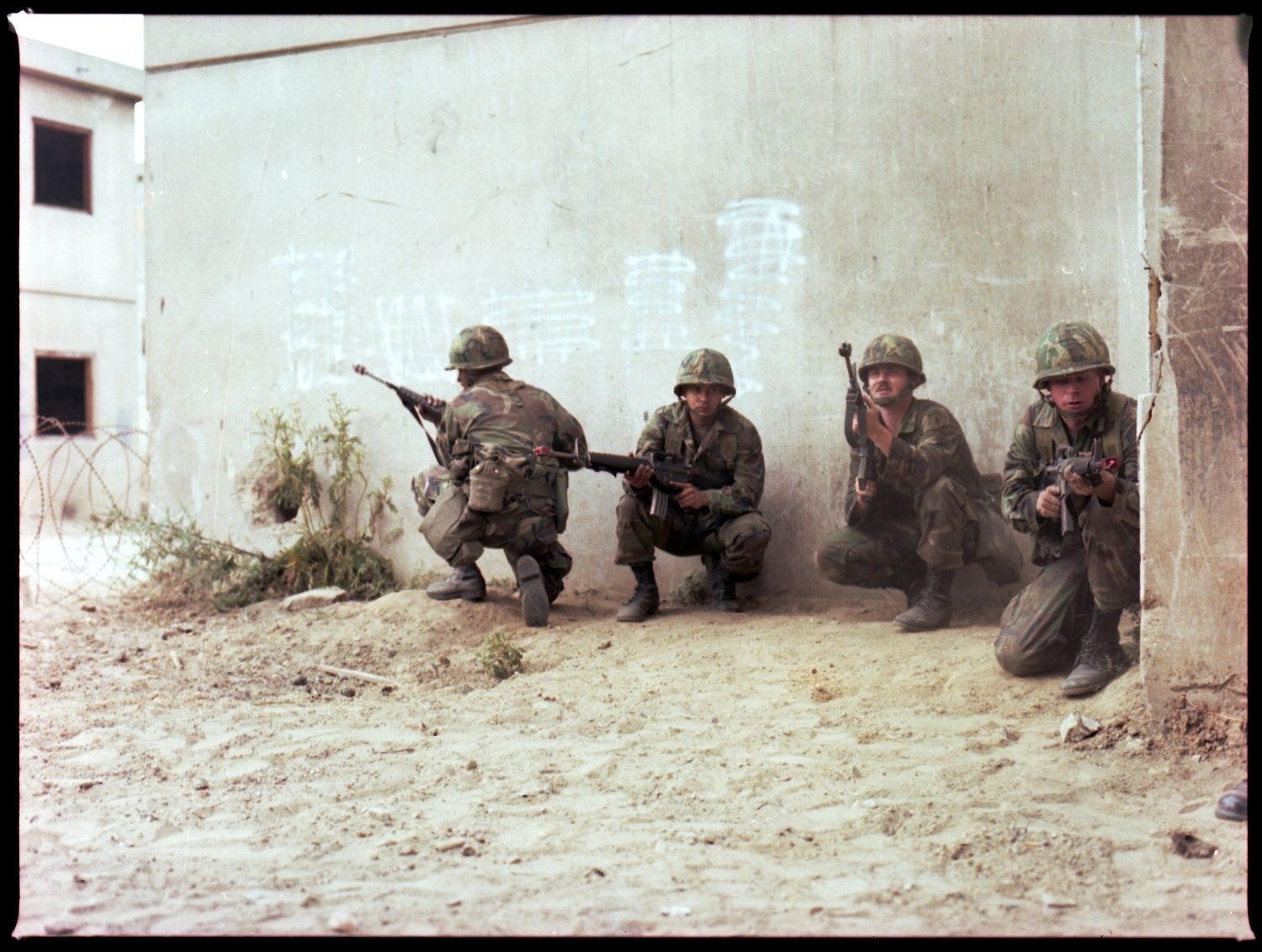 Fotografie: Häuserkampfübung der U.S. Army Berlin Brigade in Parks Range in Berlin-Lichterfelde