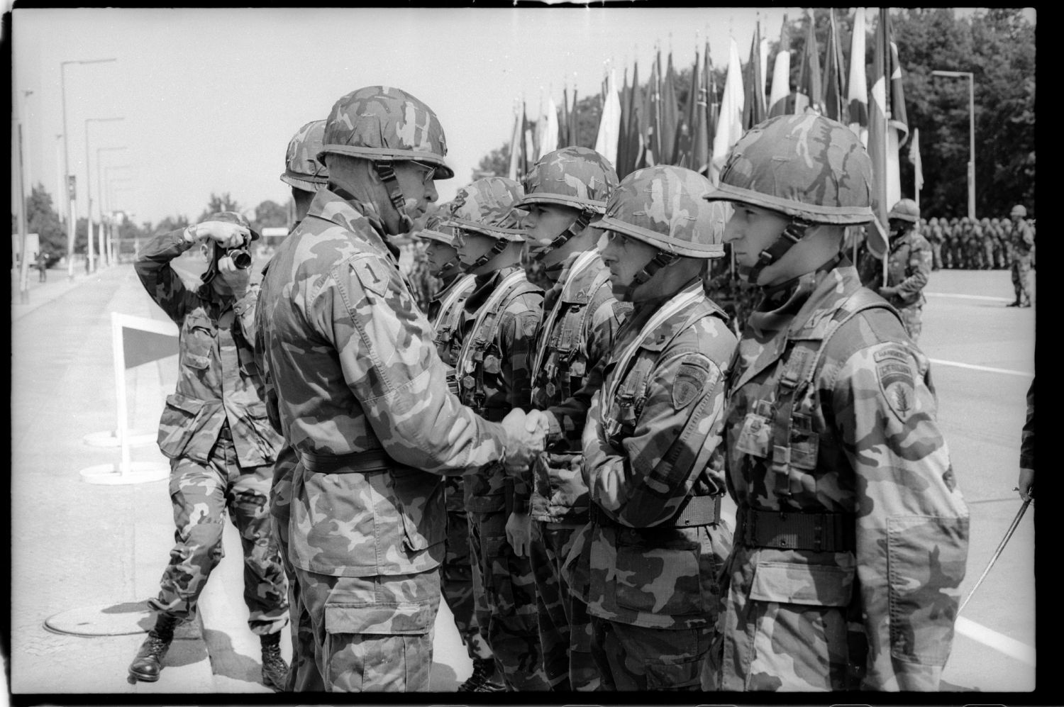 S/w-Fotografie: Recognition Day der U.S. Army Berlin Brigade in Berlin-Lichterfelde