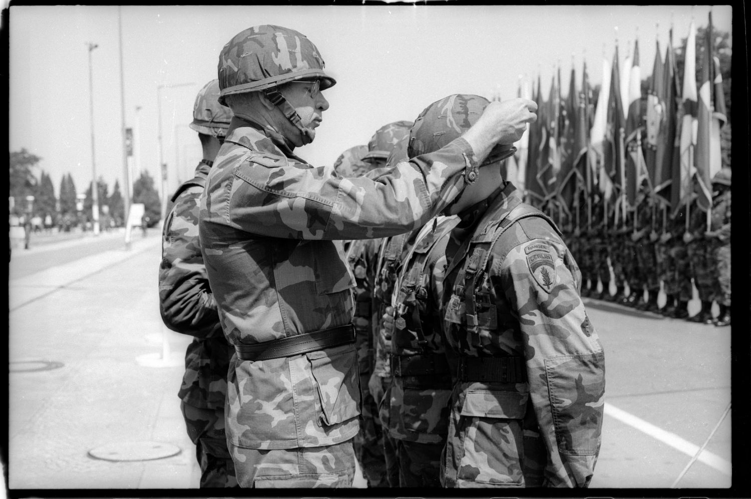 s/w-Fotografie: Recognition Day der U.S. Army Berlin Brigade in Berlin-Lichterfelde