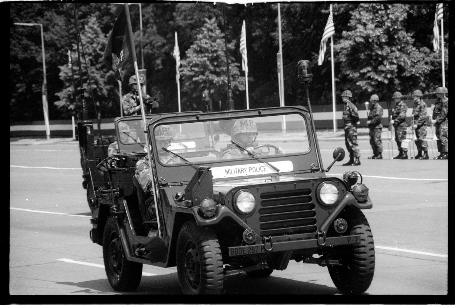 s/w-Fotografie: Recognition Day der U.S. Army Berlin Brigade in Berlin-Lichterfelde