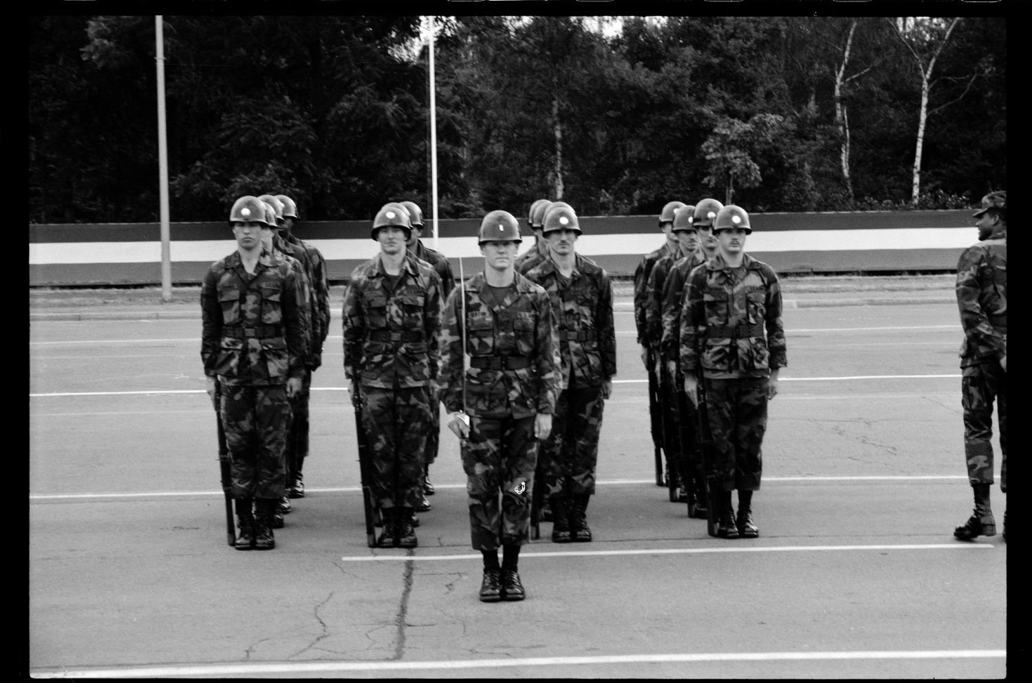 s/w-Fotografie: Recognition Day der U.S. Army Berlin Brigade in Berlin-Lichterfelde