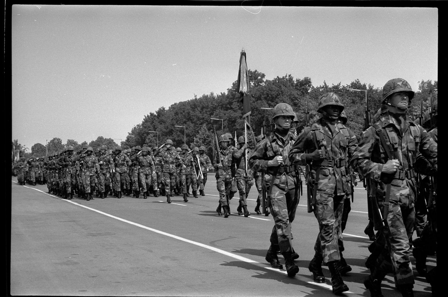 s/w-Fotografie: Recognition Day der U.S. Army Berlin Brigade in Berlin-Lichterfelde