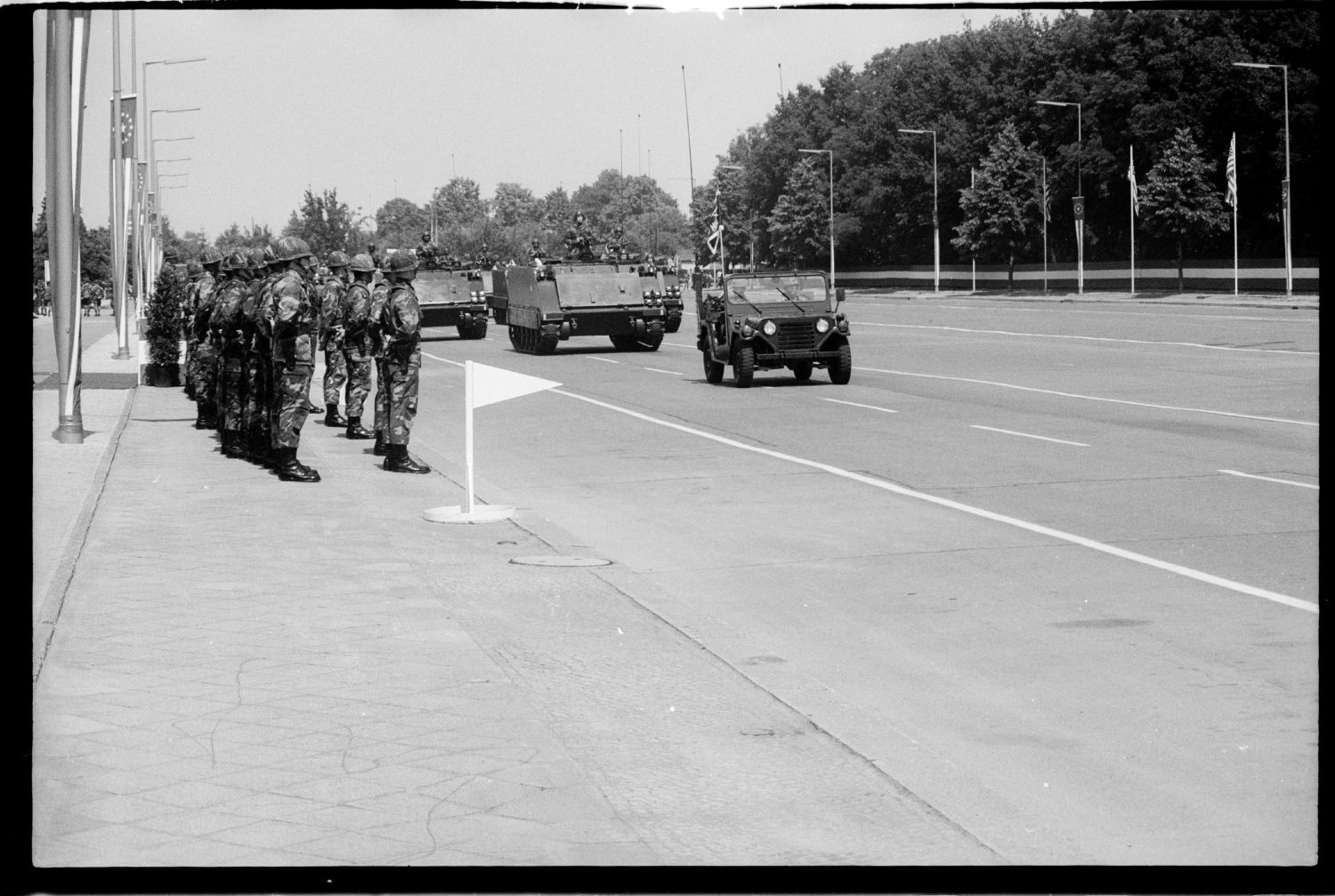 s/w-Fotografie: Recognition Day der U.S. Army Berlin Brigade in Berlin-Lichterfelde