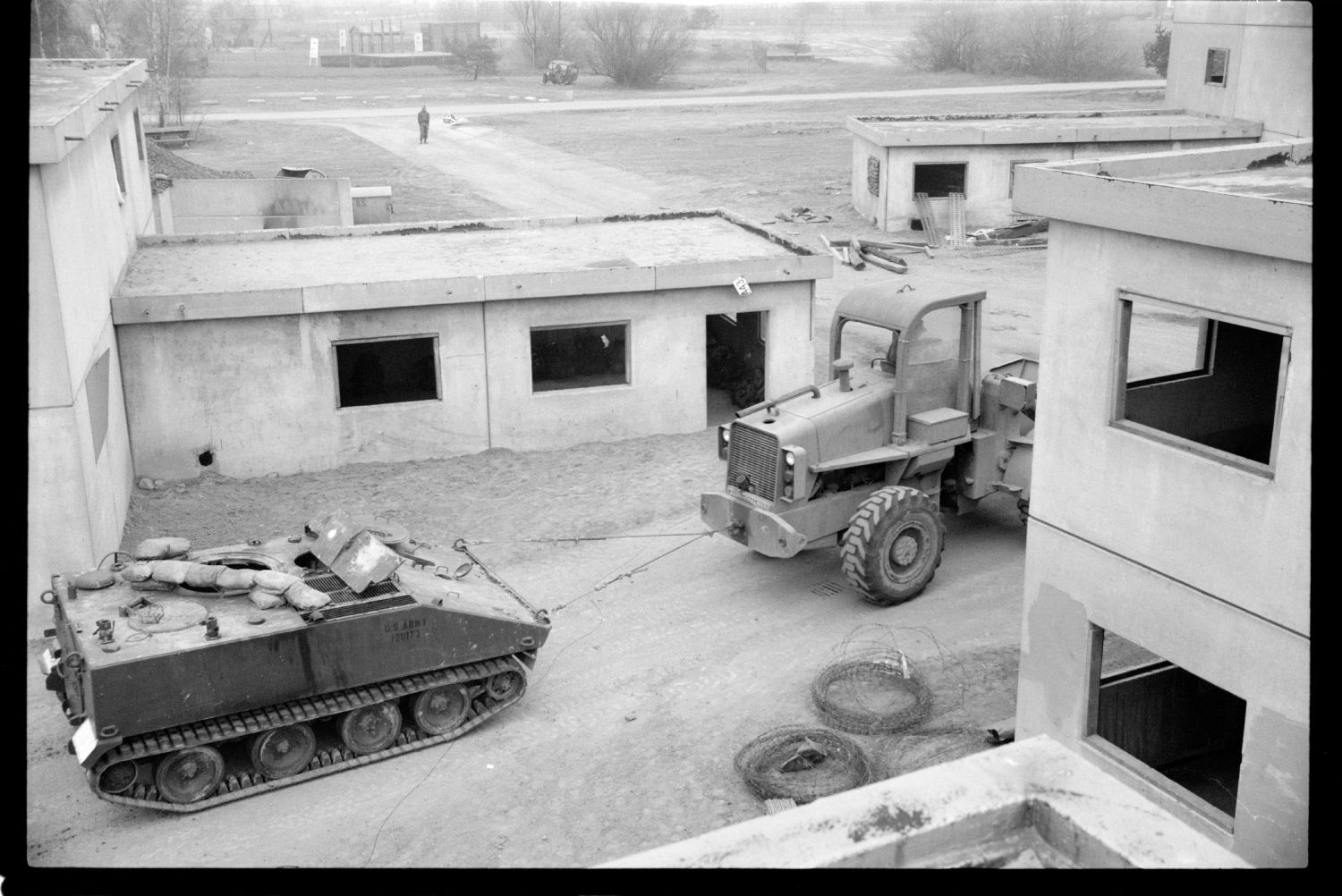 S/w-Fotografie: ARTEP Truppenübung der U.S. Army Berlin Brigade in Berlin-Lichterfelde