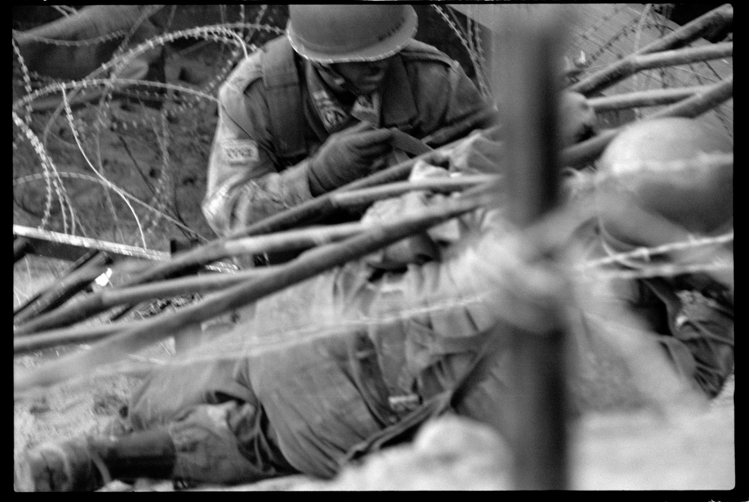 S/w-Fotografie: ARTEP Truppenübung der U.S. Army Berlin Brigade in Berlin-Lichterfelde