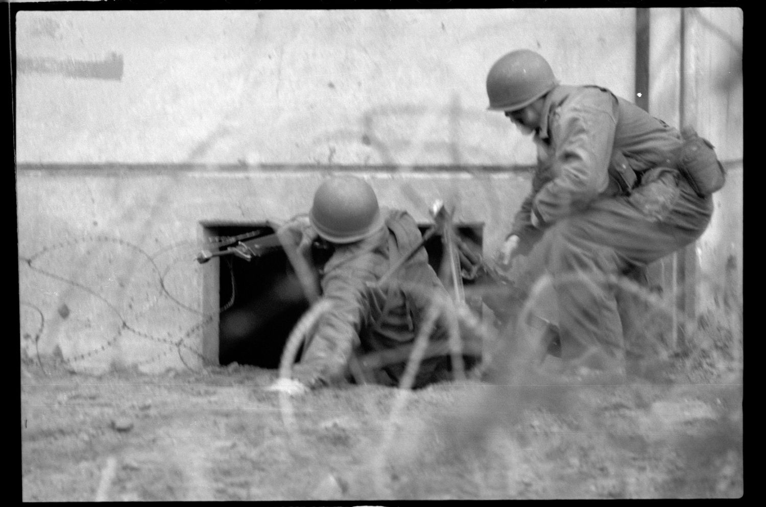 S/w-Fotografie: ARTEP Truppenübung der U.S. Army Berlin Brigade in Berlin-Lichterfelde