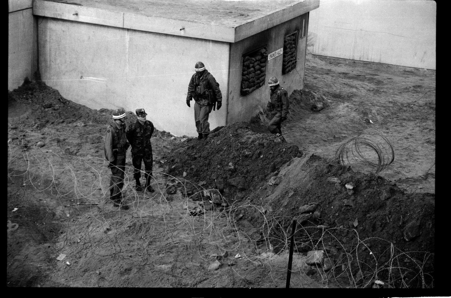 S/w-Fotografie: ARTEP Truppenübung der U.S. Army Berlin Brigade in Berlin-Lichterfelde