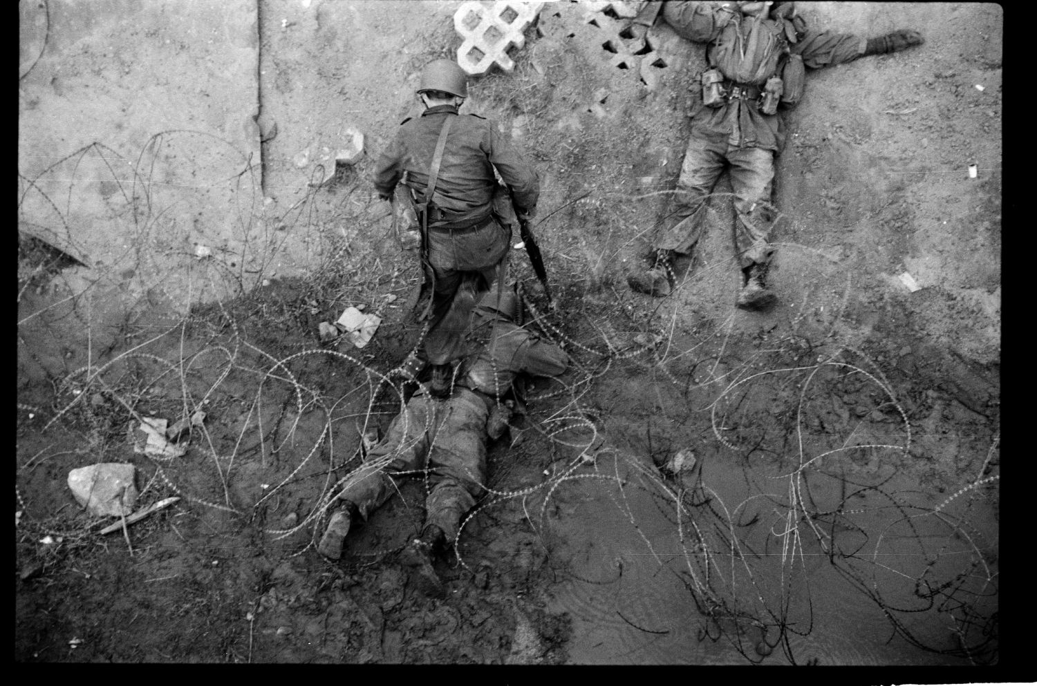 S/w-Fotografie: ARTEP Truppenübung der U.S. Army Berlin Brigade in Berlin-Lichterfelde