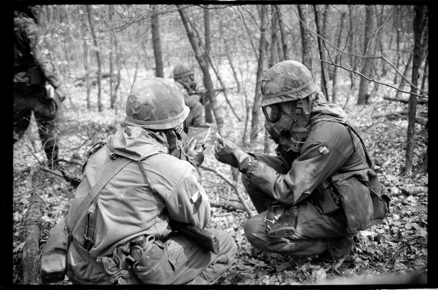 S/w-Fotografie: ARTEP Truppenübung der U.S. Army Berlin Brigade im Berliner Grunewald