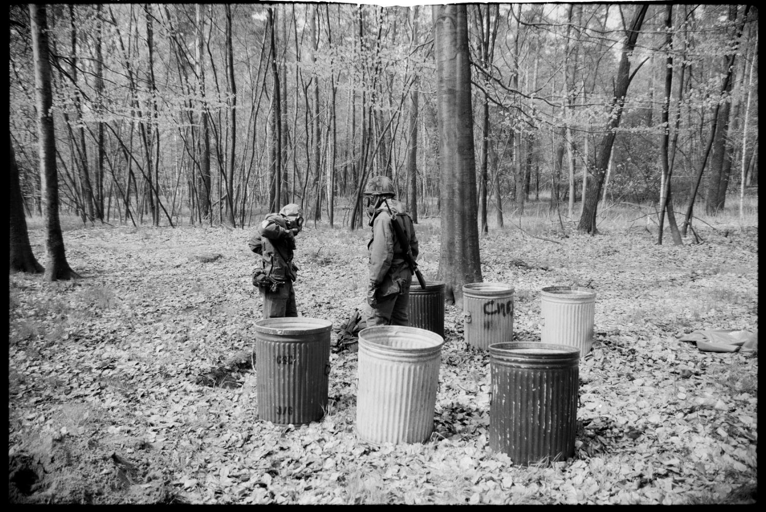 S/w-Fotografie: ARTEP Truppenübung der U.S. Army Berlin Brigade im Berliner Grunewald