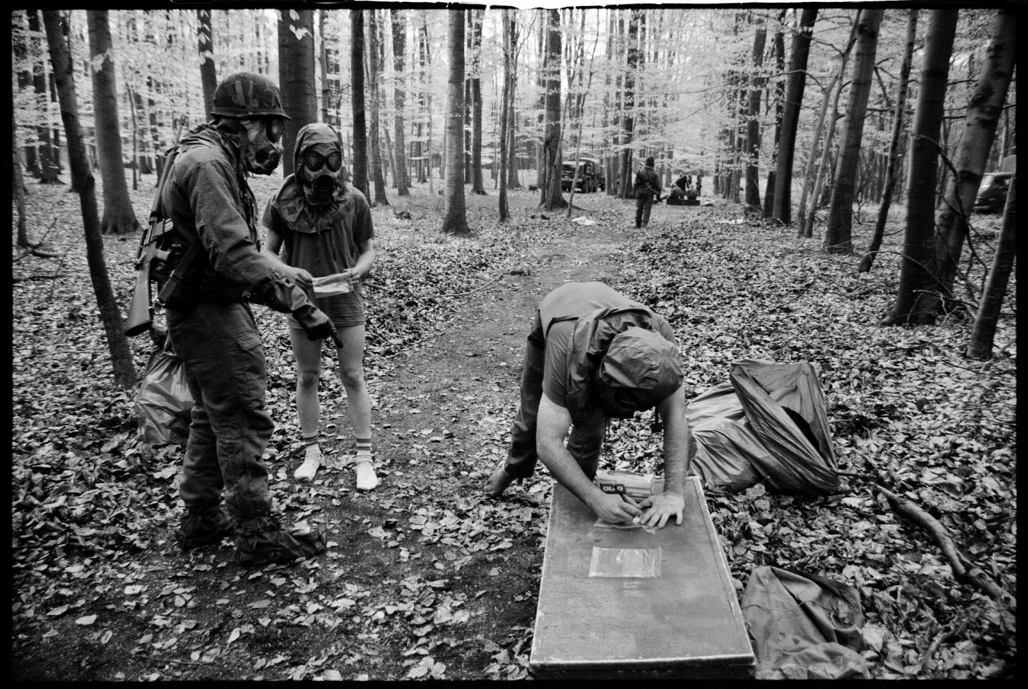 S/w-Fotografie: ARTEP Truppenübung der U.S. Army Berlin Brigade im Berliner Grunewald