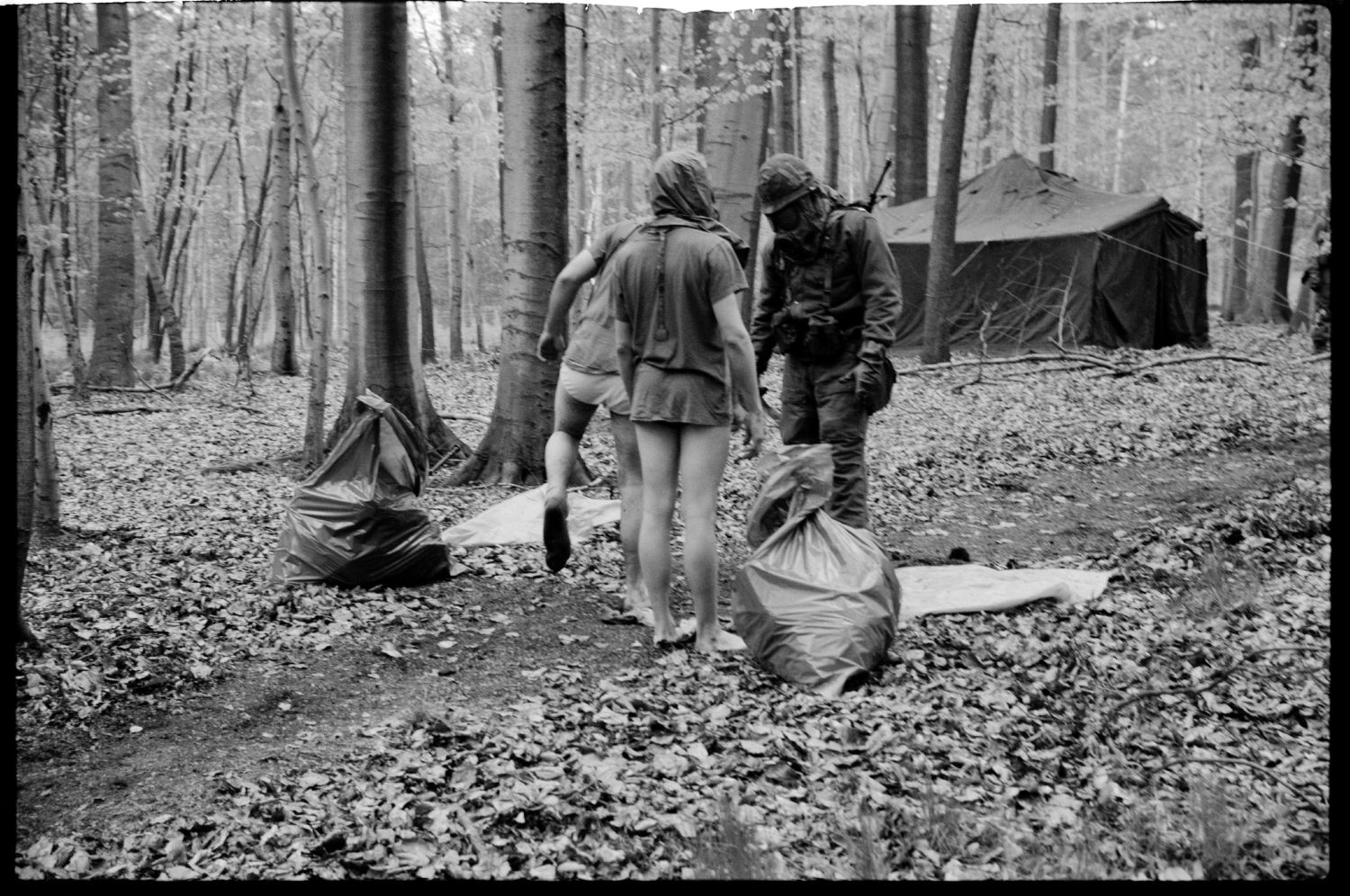 S/w-Fotografie: ARTEP Truppenübung der U.S. Army Berlin Brigade im Berliner Grunewald