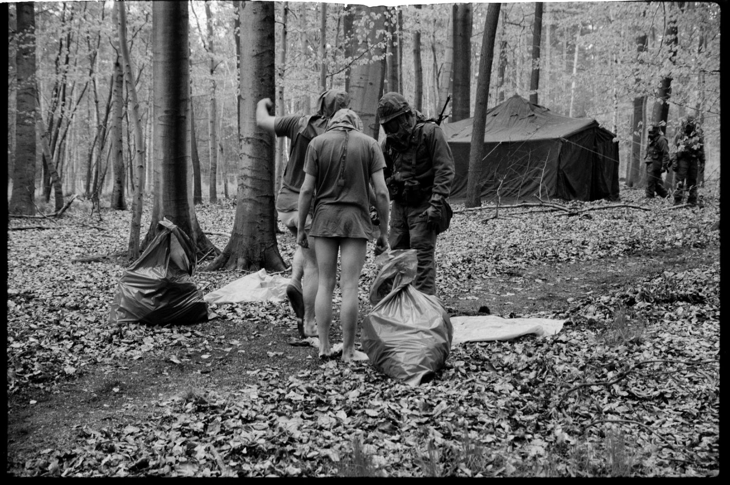 S/w-Fotografie: ARTEP Truppenübung der U.S. Army Berlin Brigade im Berliner Grunewald