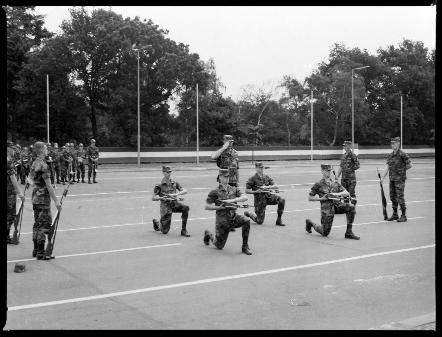 s/w-Fotografie: Recognition Day der U.S. Army Berlin Brigade in Berlin-Lichterfelde