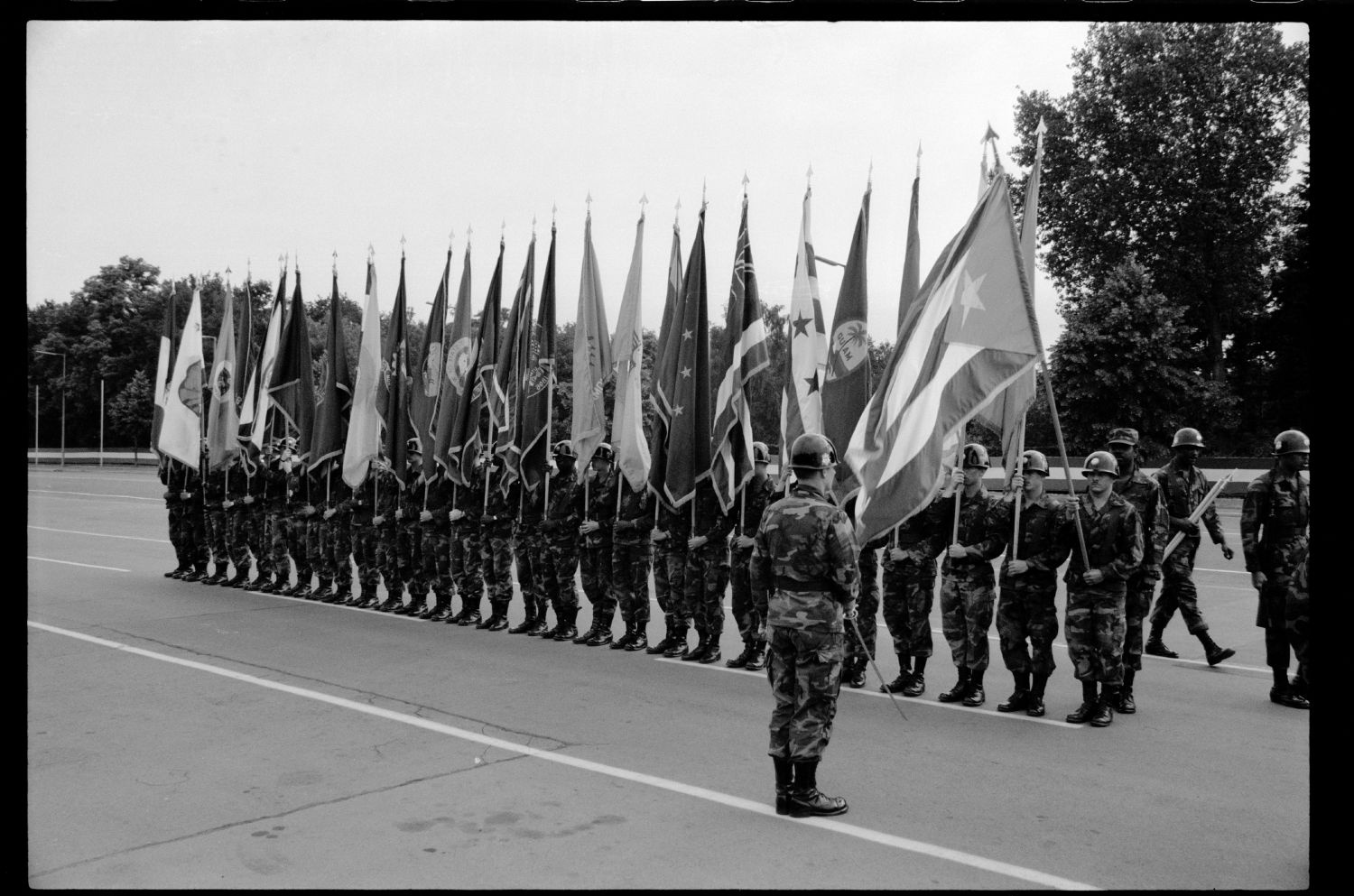 s/w-Fotografie: Recognition Day der U.S. Army Berlin Brigade in Berlin-Lichterfelde