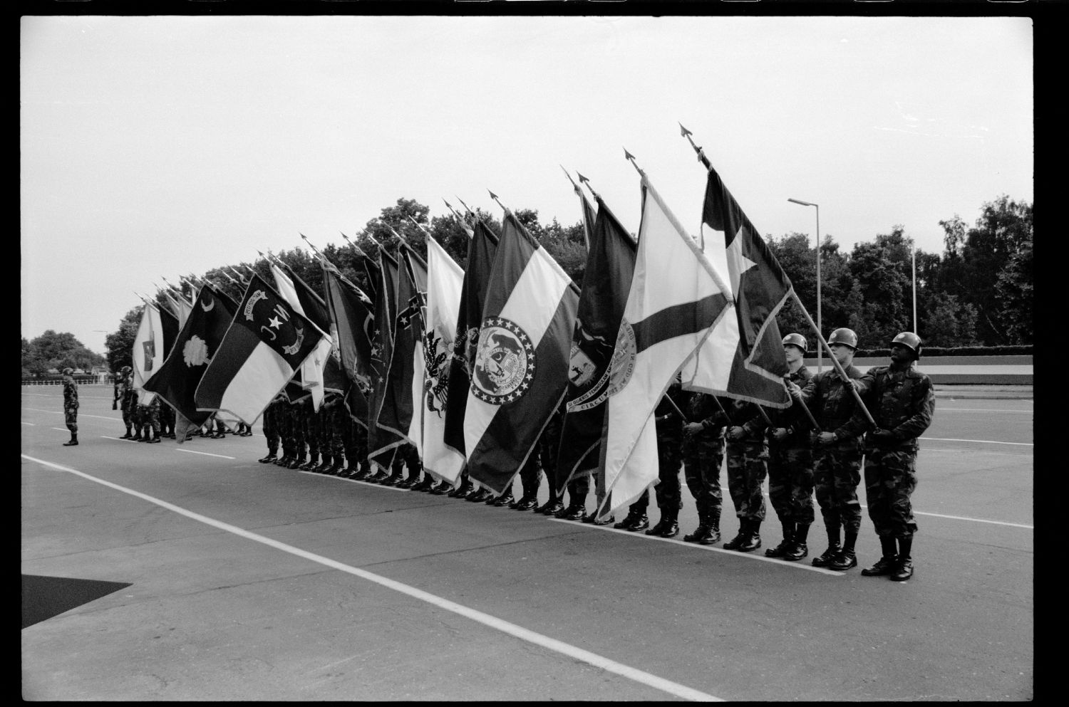 s/w-Fotografie: Recognition Day der U.S. Army Berlin Brigade in Berlin-Lichterfelde