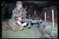 Fotografie: Besuch von Offizieren der russischen Berlin Brigade auf dem Schießplatz Rose Range der U.S. Army Berlin in Berlin-Wannsee