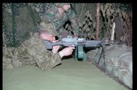 Fotografie: Besuch von Offizieren der russischen Berlin Brigade auf dem Schießplatz Rose Range der U.S. Army Berlin in Berlin-Wannsee