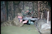 Fotografie: Besuch von Offizieren der russischen Berlin Brigade auf dem Schießplatz Rose Range der U.S. Army Berlin in Berlin-Wannsee