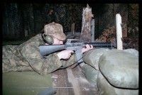 Fotografie: Besuch von Offizieren der russischen Berlin Brigade auf dem Schießplatz Rose Range der U.S. Army Berlin in Berlin-Wannsee