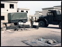Fotografie: Häuserkampfübung der U.S. Army Berlin Brigade in Parks Range in Berlin-Lichterfelde