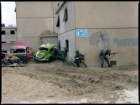 Fotografie: Häuserkampfübung der U.S. Army Berlin Brigade in Parks Range in Berlin-Lichterfelde