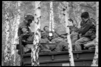 S/w-Fotografie: ARTEP Truppenübung der U.S. Army Berlin Brigade in Ruhleben Fighting City in Berlin-Spandau