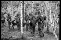 S/w-Fotografie: ARTEP Truppenübung der U.S. Army Berlin Brigade in Ruhleben Fighting City in Berlin-Spandau