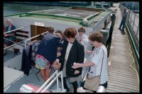Fotografie: "Allied Wives Meeting", Ausflug mit dem Schiff für Ehefrauen der britischen, französischen und US-Community in Berlin-Wannsee