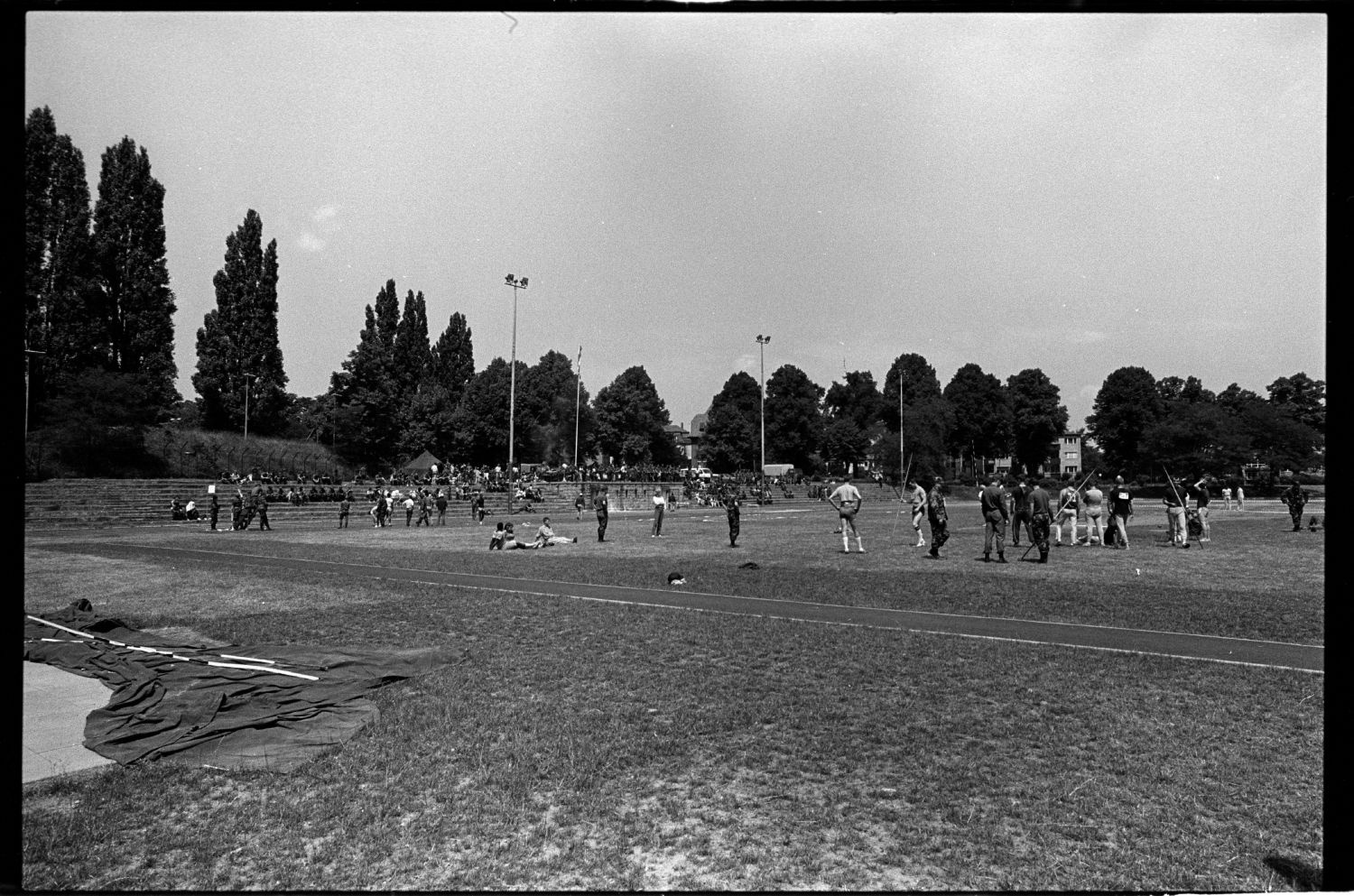 S/w-Fotografie: Sportveranstaltung der U.S. Army Berlin Brigade in den Andrews Barracks in Berlin-Lichterfelde