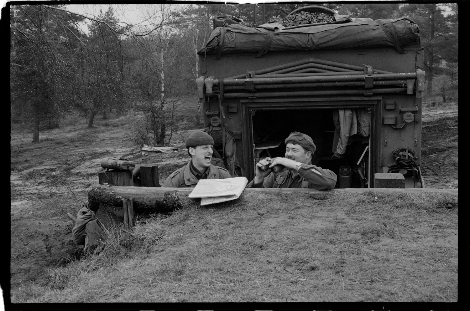 S/w-Fotografie: Truppenübung der U.S. Army Berlin Brigade in Bergen-Hohne in Niedersachsen