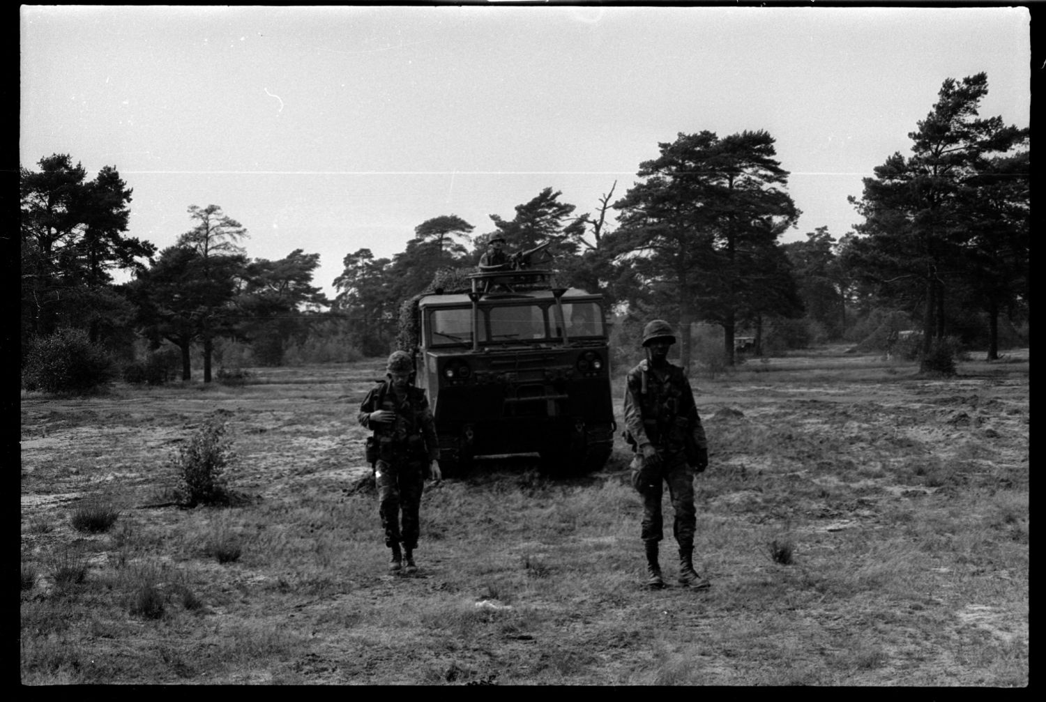 S/w-Fotografie: Truppenübung der U.S. Army Berlin Brigade in Bergen-Hohne in Niedersachsen