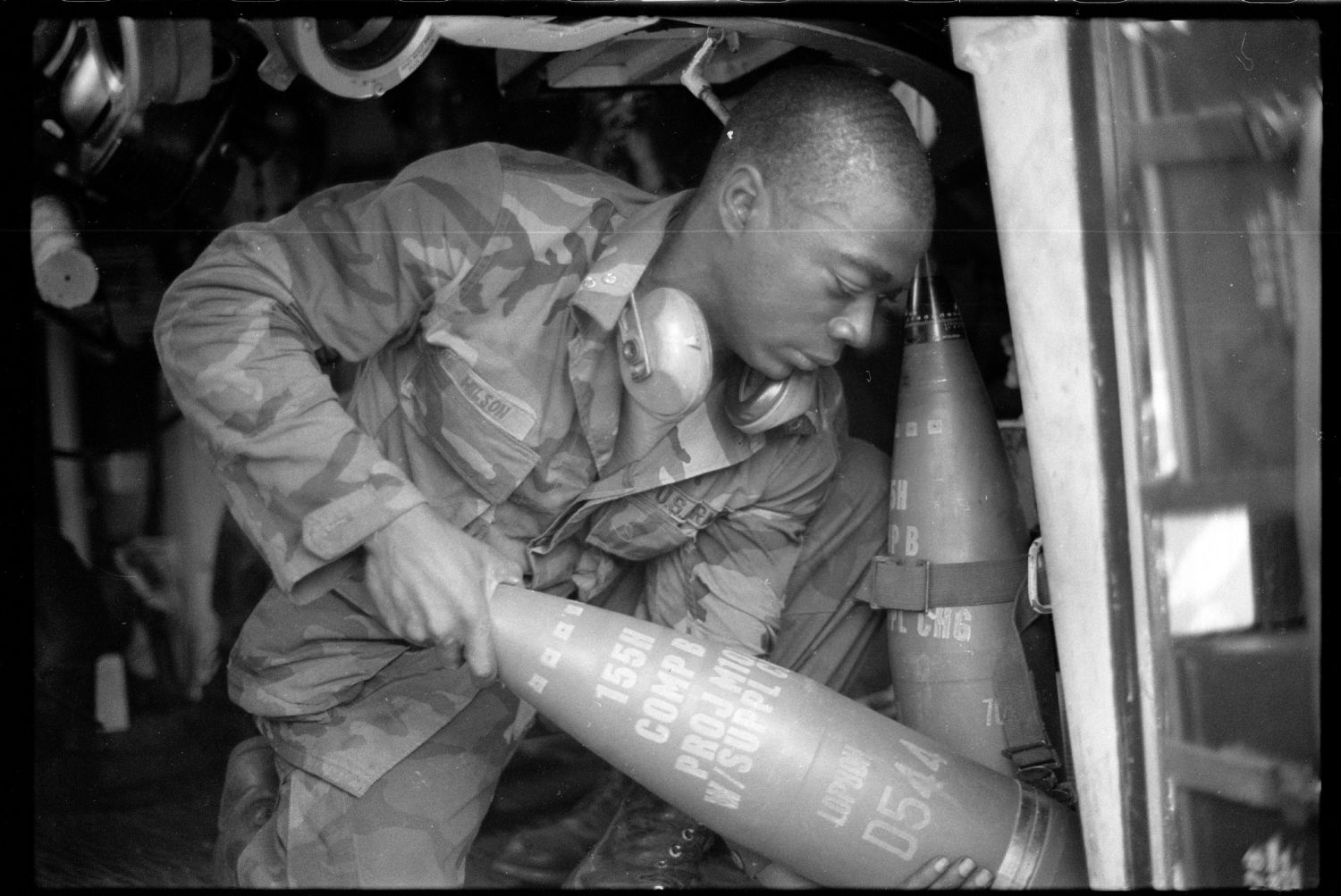 S/w-Fotografie: Truppenübung der U.S. Army Berlin Brigade in Bergen-Hohne in Niedersachsen