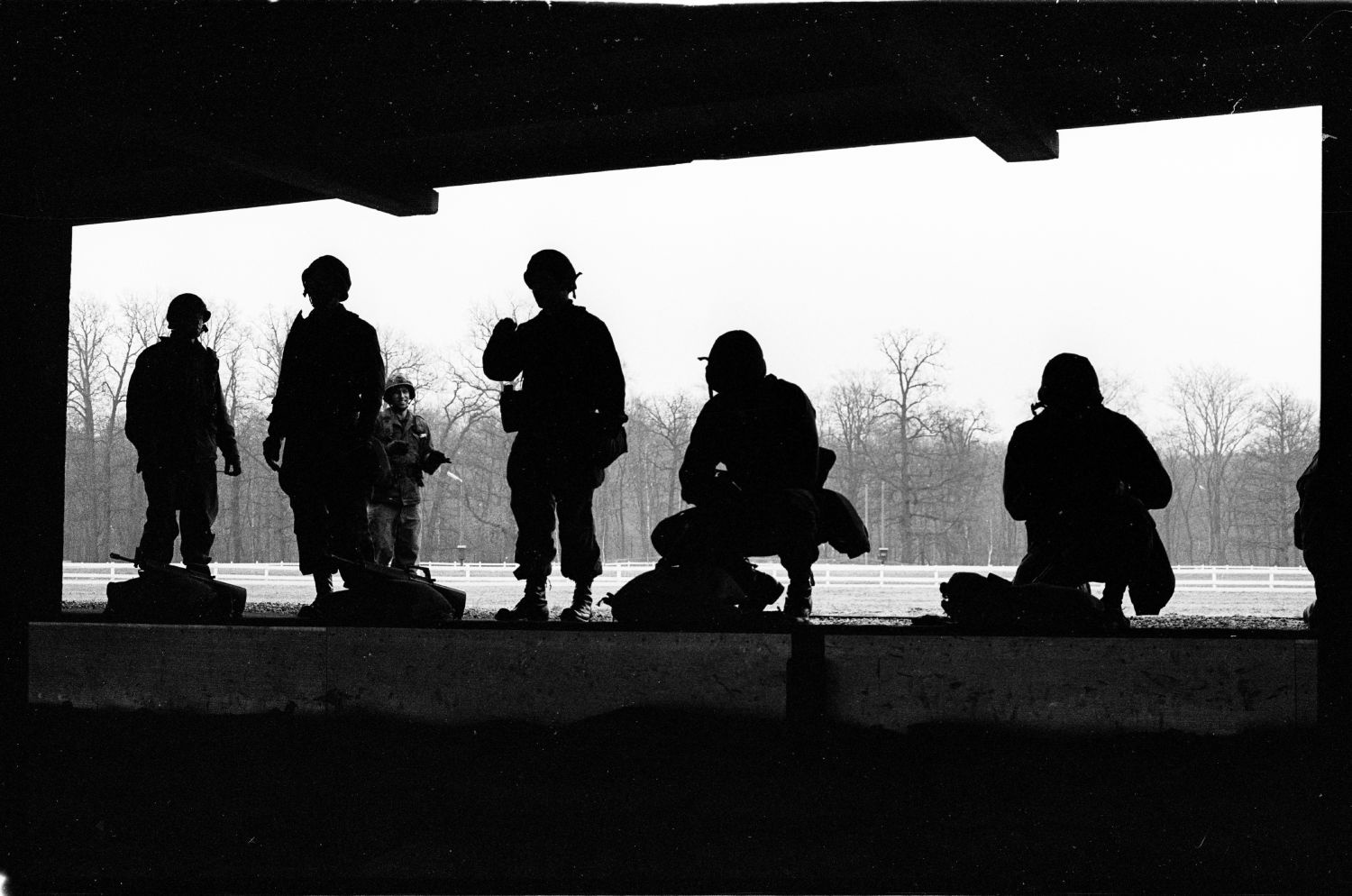 S/w-Fotografie: Schießplatz Keerans Range der U.S. Army Berlin Brigade in Berlin-Zehlendorf