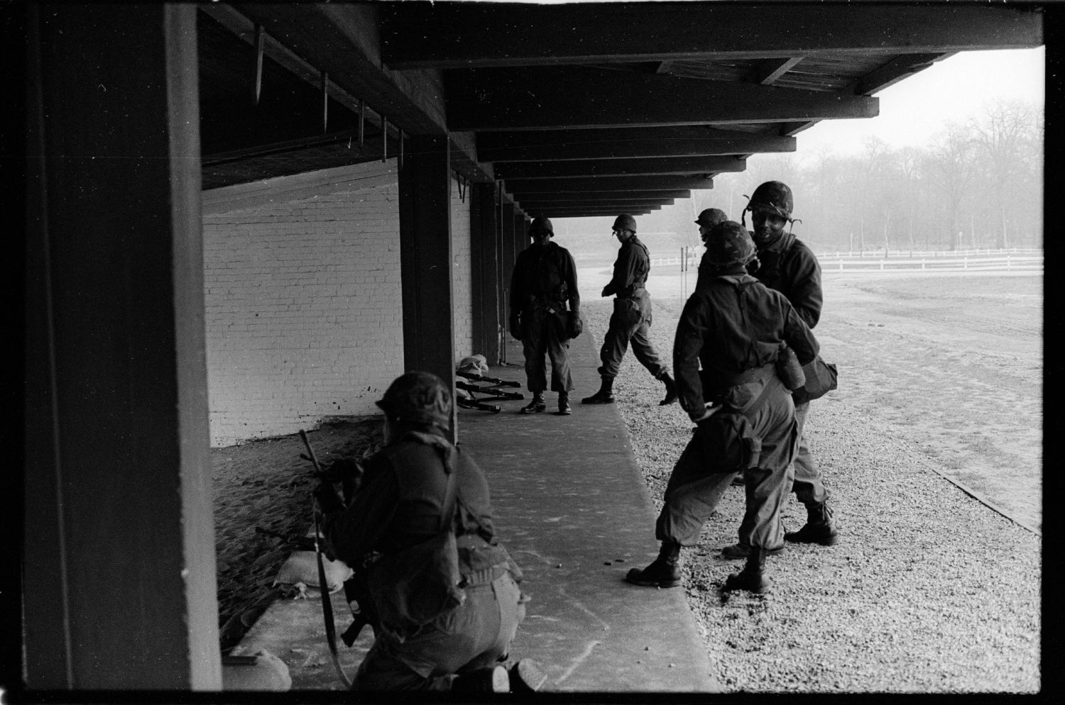 S/w-Fotografie: Schießplatz Keerans Range der U.S. Army Berlin Brigade in Berlin-Zehlendorf