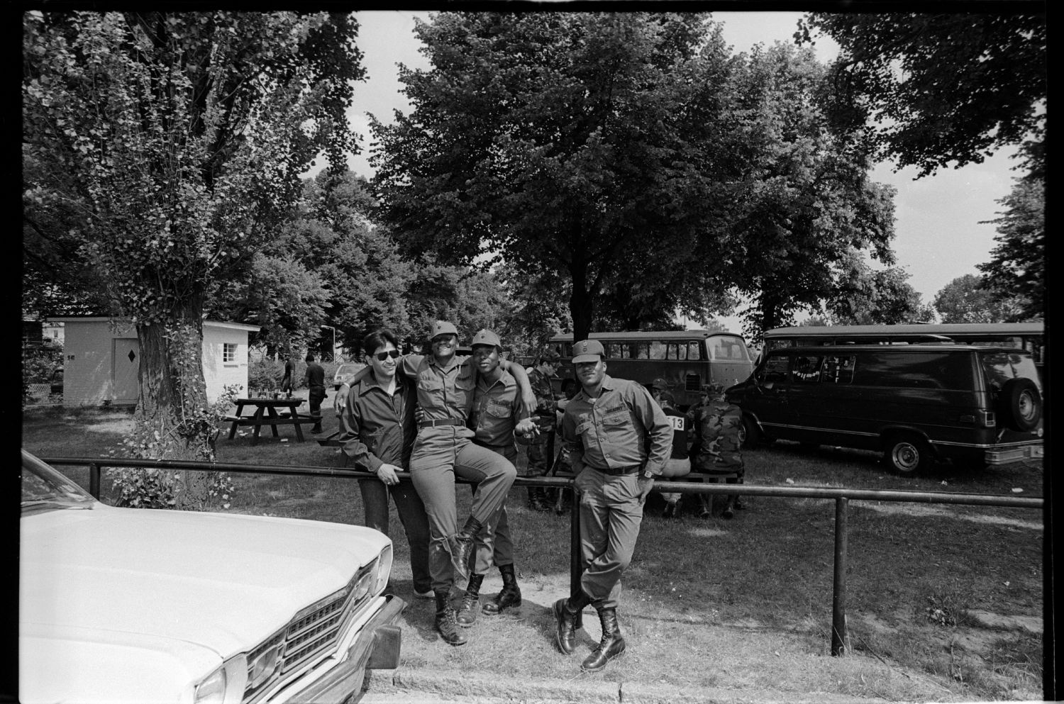 S/w-Fotografie: Sportveranstaltung der U.S. Army Berlin Brigade in den Andrews Barracks in Berlin-Lichterfelde