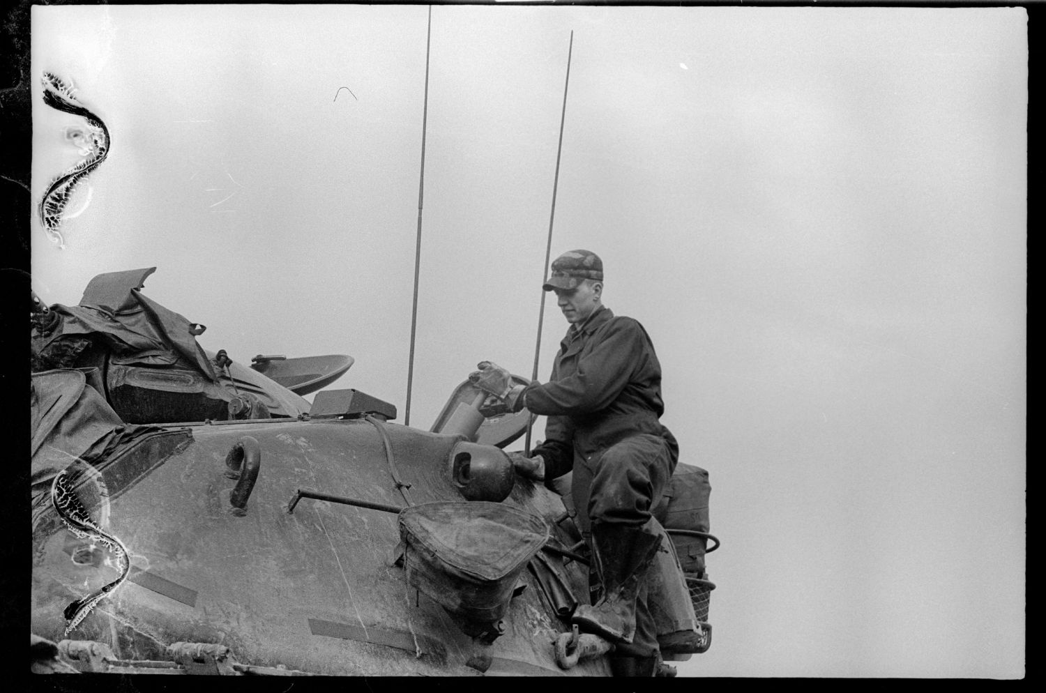 S/w-Fotografie: Truppenübung der U.S. Army Berlin Brigade in Bergen-Hohne in Niedersachsen