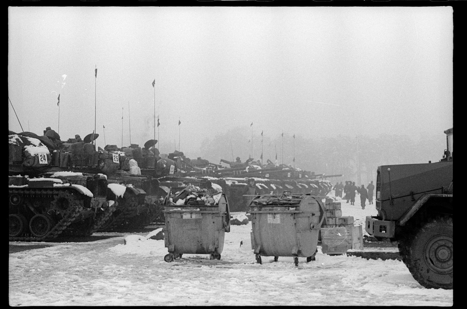 s/w-Fotografie: Truppenübung der U.S. Army Berlin Brigade in Bergen-Hohne in Niedersachsen
