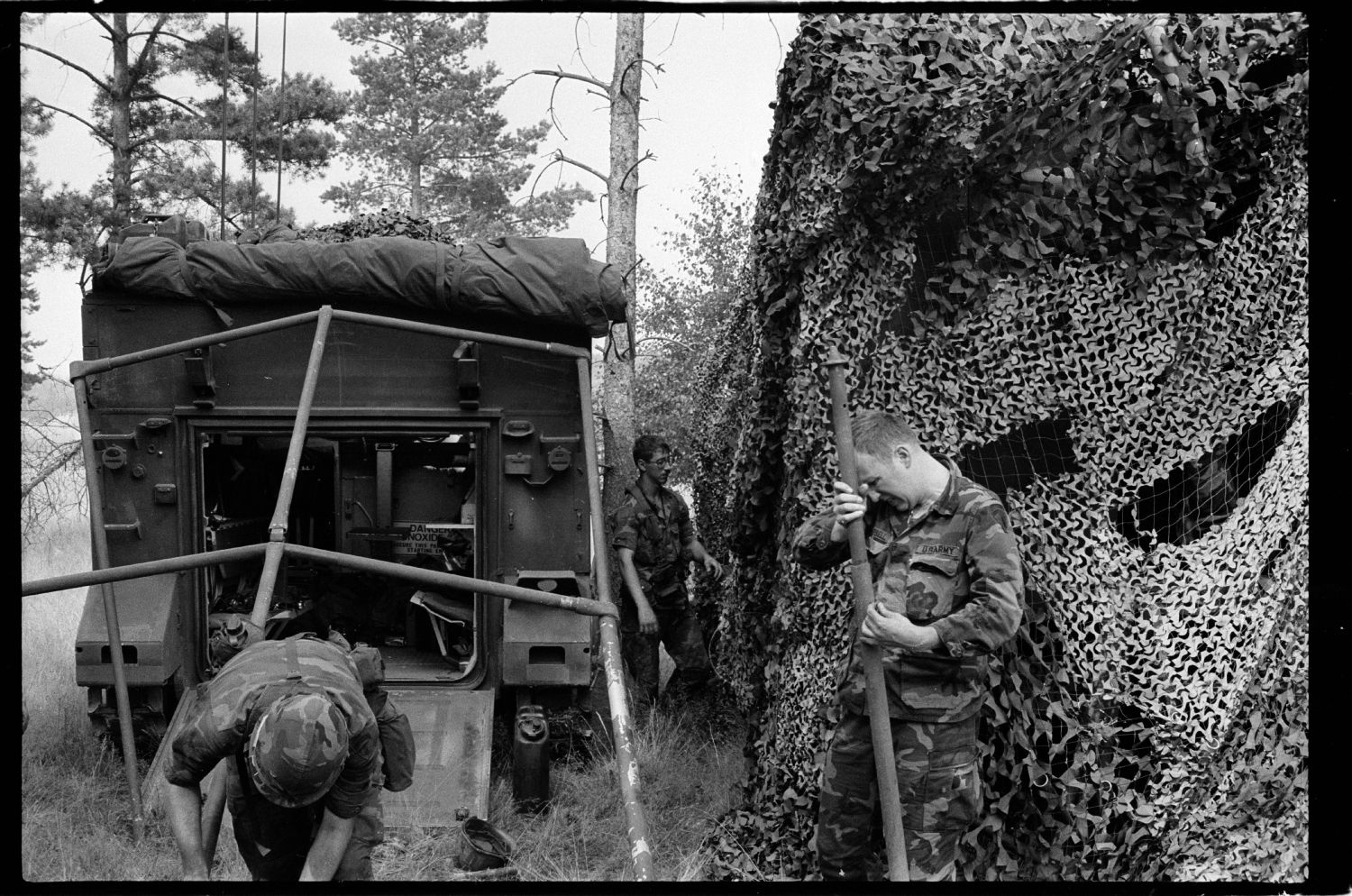 S/w-Fotografie: Truppenübung der U.S. Army Berlin Brigade in Bergen-Hohne in Niedersachsen