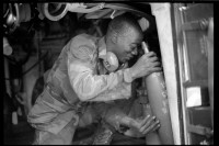 S/w-Fotografie: Truppenübung der U.S. Army Berlin Brigade in Bergen-Hohne in Niedersachsen
