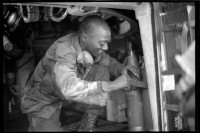 S/w-Fotografie: Truppenübung der U.S. Army Berlin Brigade in Bergen-Hohne in Niedersachsen