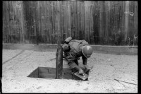 S/w-Fotografie: Schießplatz Keerans Range der U.S. Army Berlin Brigade in Berlin-Zehlendorf