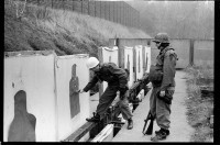 S/w-Fotografie: Schießplatz Keerans Range der U.S. Army Berlin Brigade in Berlin-Zehlendorf